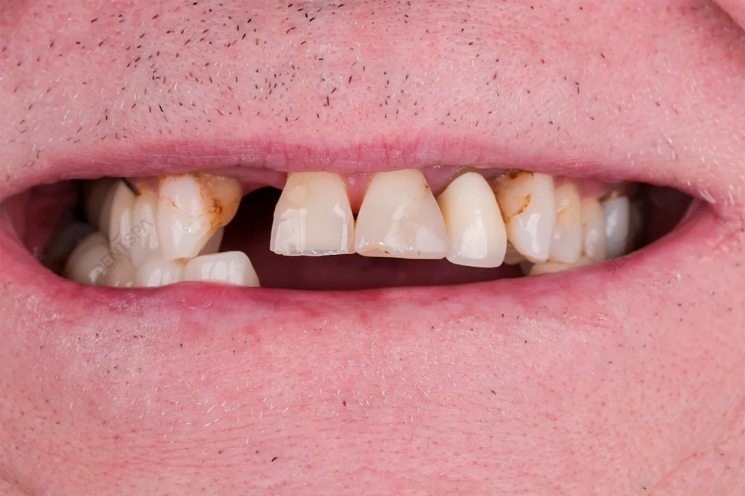 Before Hollywood smile makeover at DentSpa