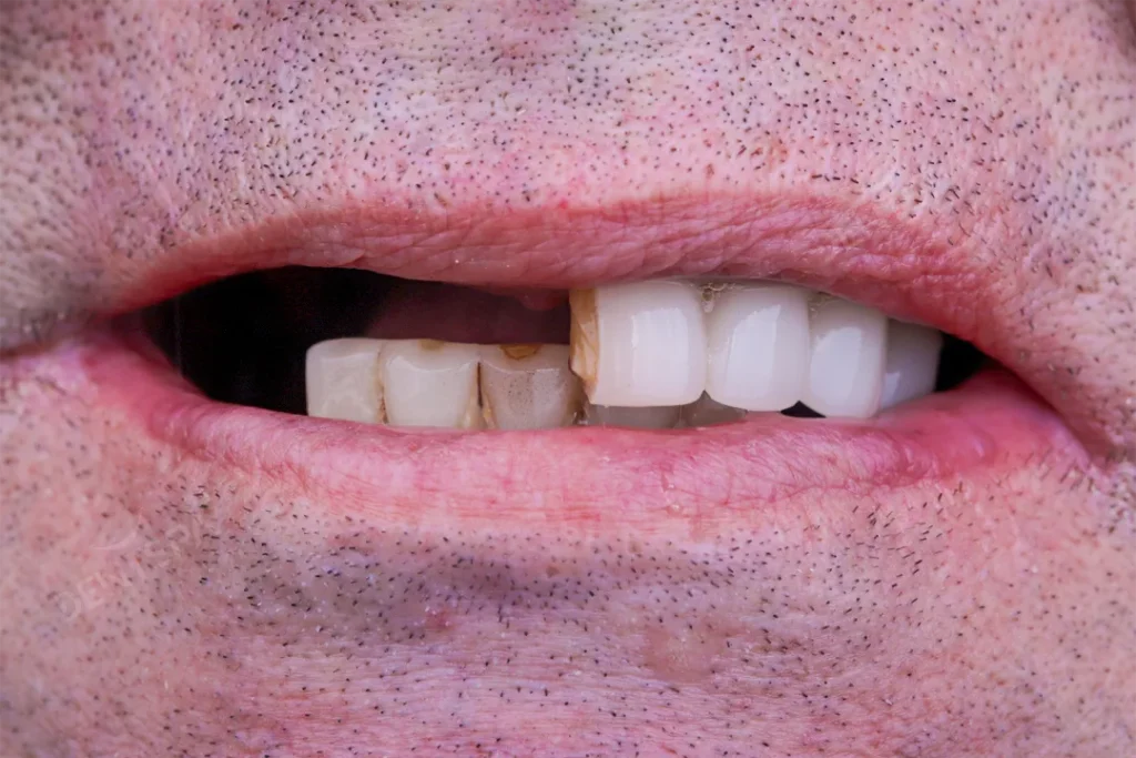 Vorher und nachher: Zahnimplantat bei DentSpa in Istanbul